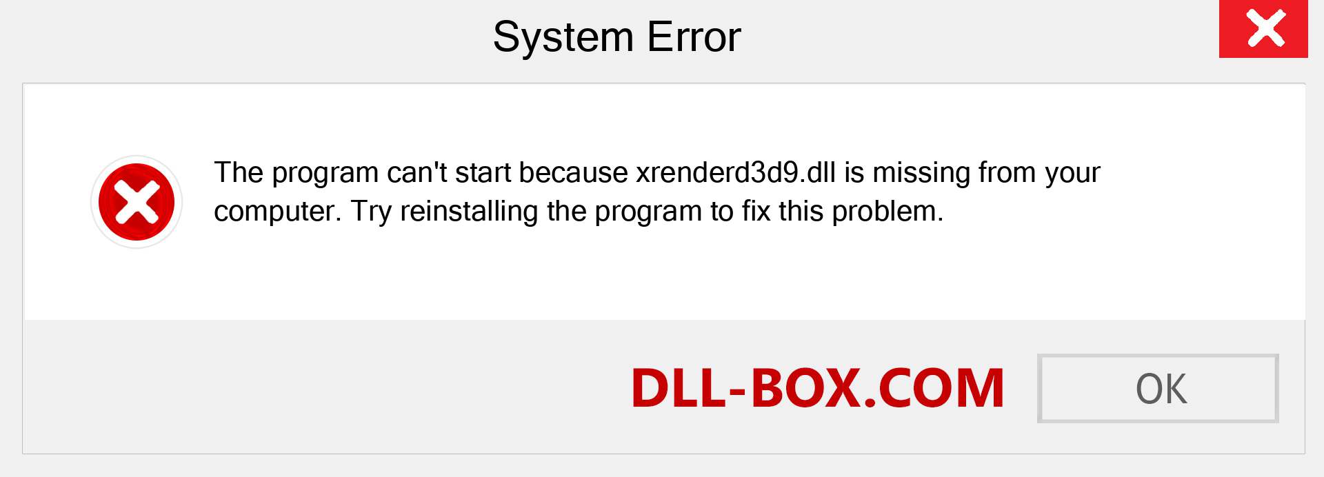  xrenderd3d9.dll file is missing?. Download for Windows 7, 8, 10 - Fix  xrenderd3d9 dll Missing Error on Windows, photos, images
